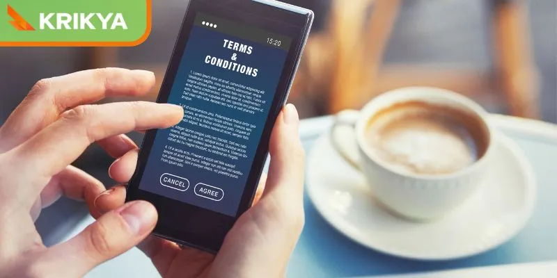 KRIKYA account creation terms and conditions