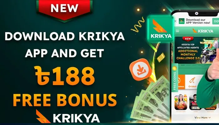 Claim ৳188 free bonus with Krikya app to start playing blackjack in Bangladesh