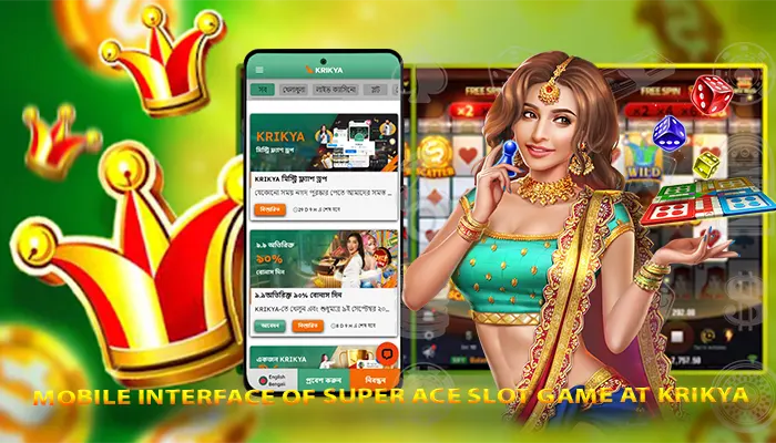 Mobile interface of Super Ace slot game at Krikya